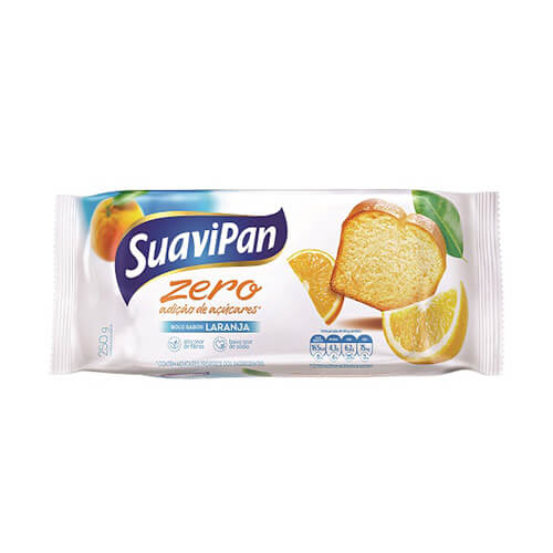 Bolo Laranja 250g - Suavipan Bolo Sem Açúcar Laranja 250g