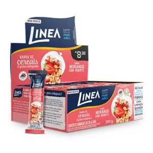 Barra de Cereal Sem Açúcar Morango com Yogurte Caixa com 12 un de 20g