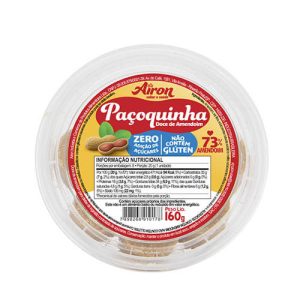 Paçoca Sem Açúcar Pote 160g com 8 un