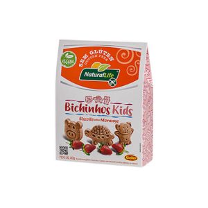 Bichinhos Kids Morango Vegano Sem Glúten 80g