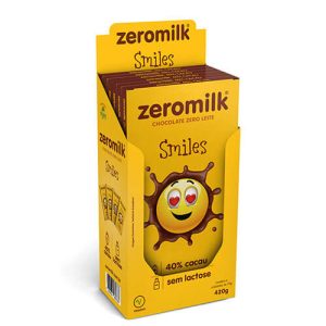 Chocolate Zeromilk 40% - Smile Sem Lactose Caixa com 6 un de 70g