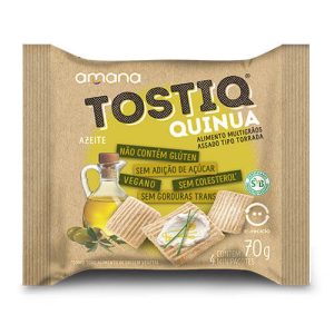 Tostiq Quinua Azeite Sem Açúcar Caixa com 7un de 70g