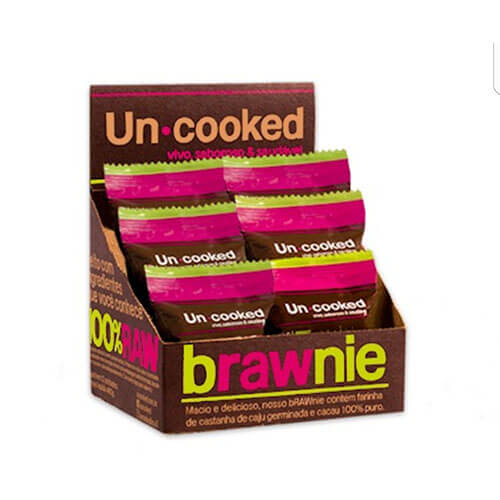Brawnie Brawnie Sem açúcar Caixa com 16un de 40g