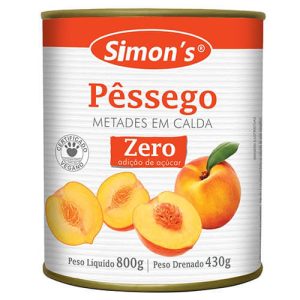 Pêssego em Metades Sem Açúcar Vegano 430g