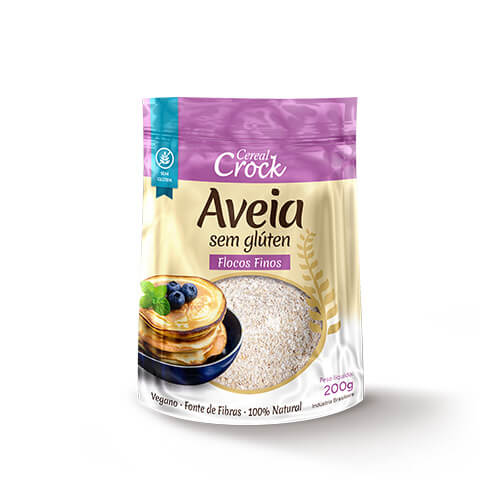 Aveia Flocos Finos Aveia Sem Glúten Flocos Finos Cereal Crock 200g